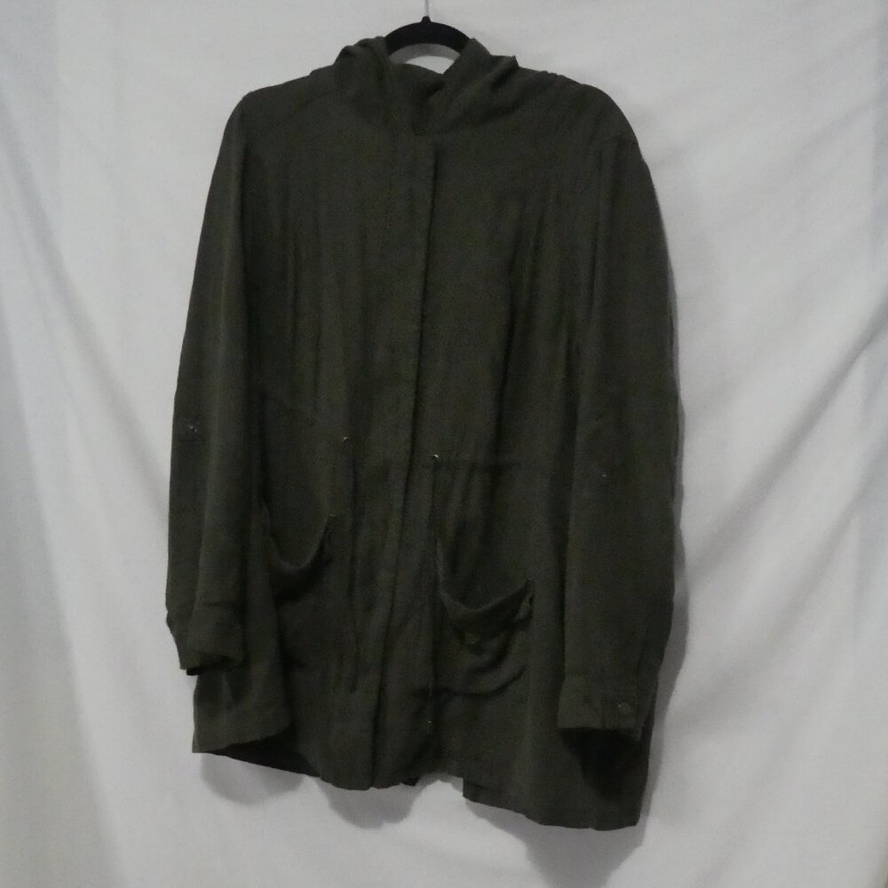 TORRID | size 2 | Hooded Tie-Waist Jacket | Snap-Button & Zipper Closure